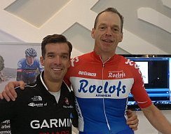 David Millar en Pieter Aben David Millar en Pieter Aben